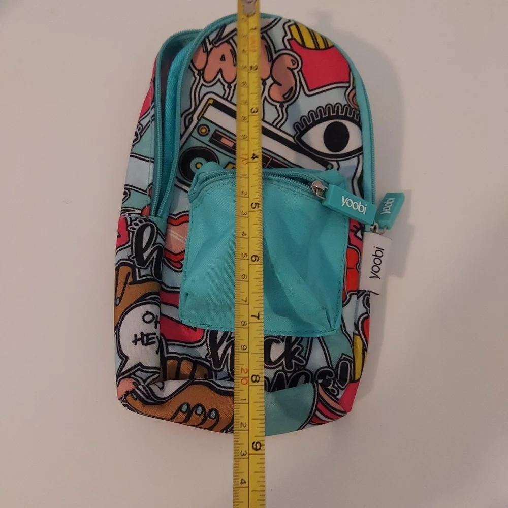 Yoobi Mini Backpack Pencil and Accessories Pouch with Elastic Band